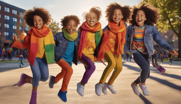 Ensemble arc-en-ciel : alliez style et fun pour vos enfants