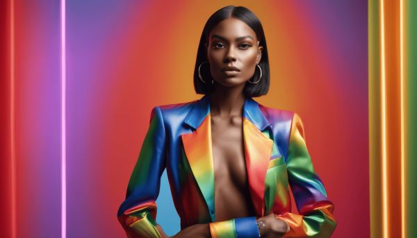Féminité osée avec le look arc-en-ciel